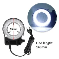 Microscope LED Ring Light Illuminator Lamp For Microscope Circle Light Industrial Microscope Camera Light source EU Plug 1