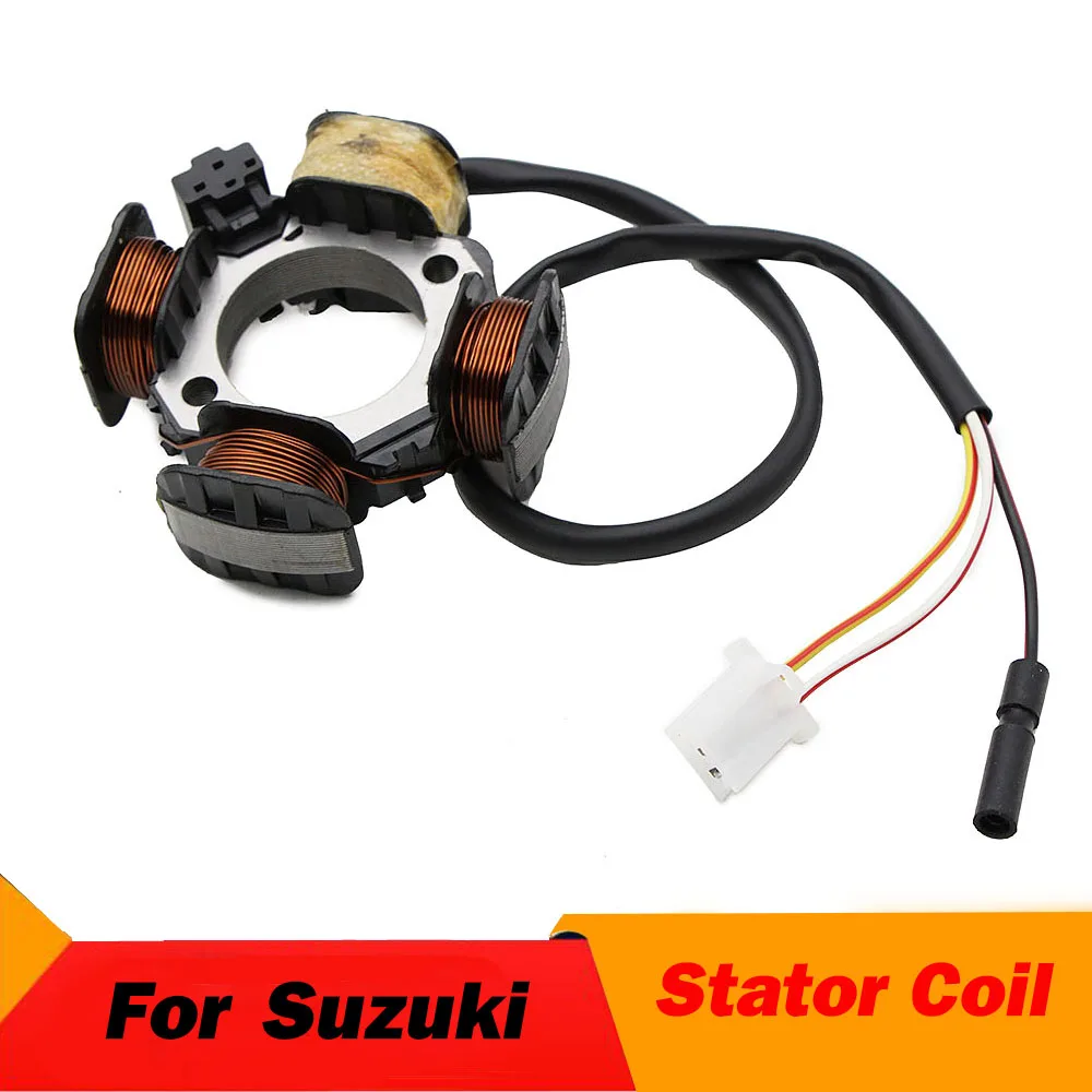 

Motorcycle Generator Magneto Stator Coil For Suzuki 32101-29C01 32101-29C02 32101-29C03 Address AD50 AG50 AH50 1995-1999 AP50