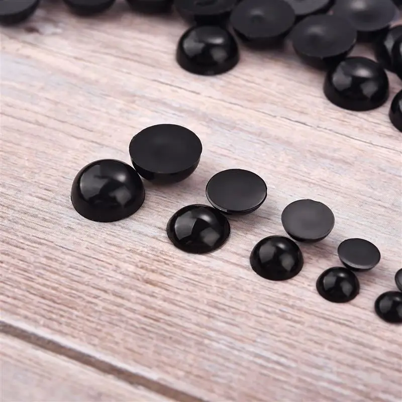 3-14mm Round Flat Black Eye Plastic Safety Eyes For DIY Dolls Making Doll Teddy Bear Eyes Crafts Sewing Accessories 100Pcs