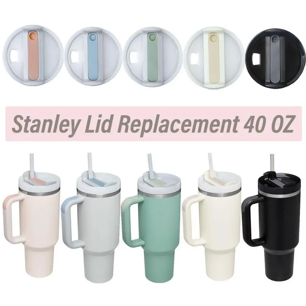 

40Oz Sealing Bottle Cover Splash Spill Proof Plain Plastic Replacement Lids for Stanley Quencher H2.0 40oz Tumber Cup