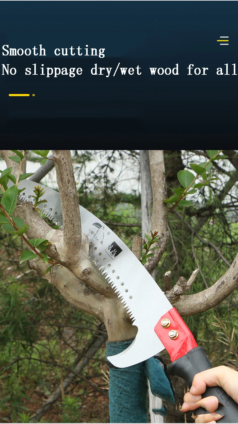 Description Picture 5 of itemSingle/Double Hook High Branch Saws High Altitude Telescopic Reciprocating Hand Saws Branch Garden Telescopic Pruning Tools