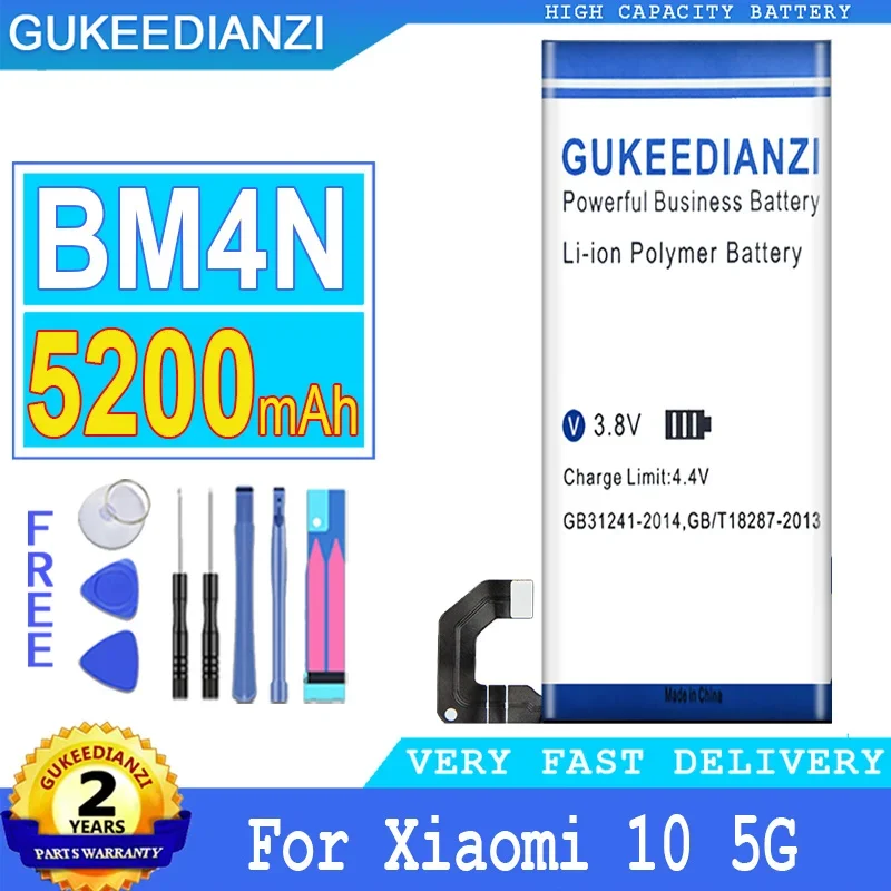 

5200mAh High Capacity Battery BM4N For Xiaomi 10 Mi10 pro M10 Mi10pro Mobile Phone Batteries High Quality