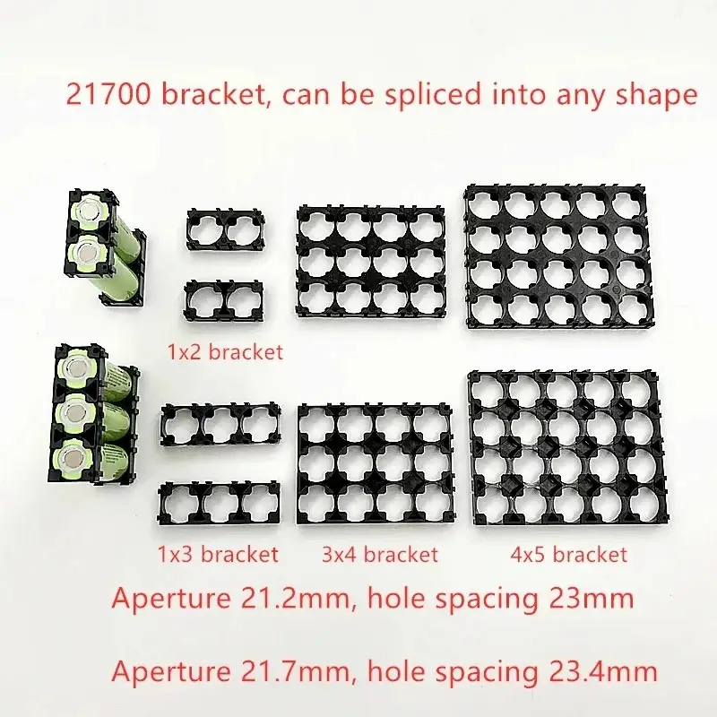 21700 Battery Holder Bracket Cell Safety Anti Vibration Plastic Brackets For 21700 Batteries Diameter 21.2mm And 21.7mm image 1