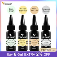 Venalisa Refillment 30ml High Quality Nail Art Soak Off UV/LED No Wipe Top Coat Base Coat Builder Nail Gel Matt Tempered TopCoat 1