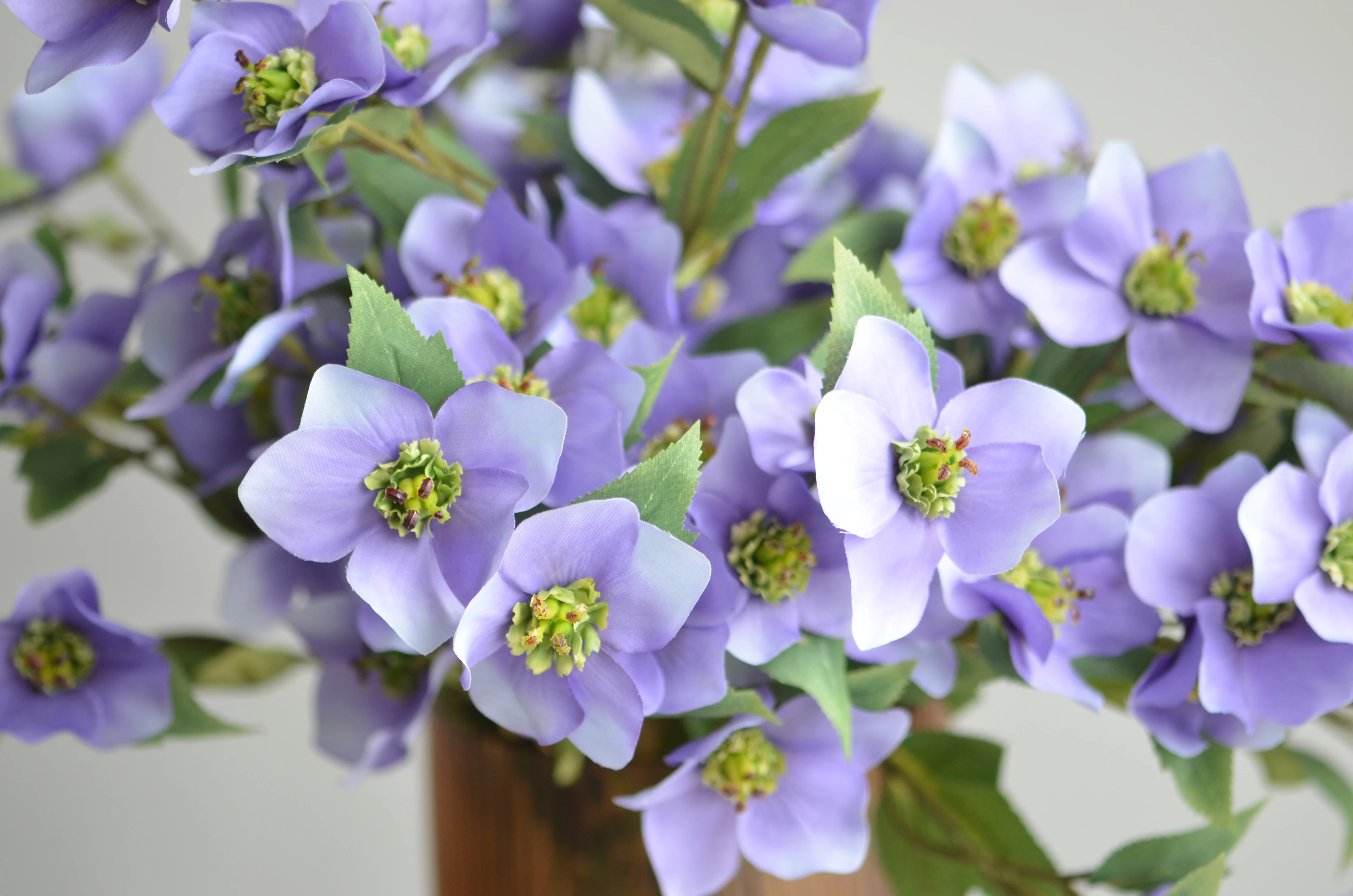 Artificial Mauve Green Hellebore 18