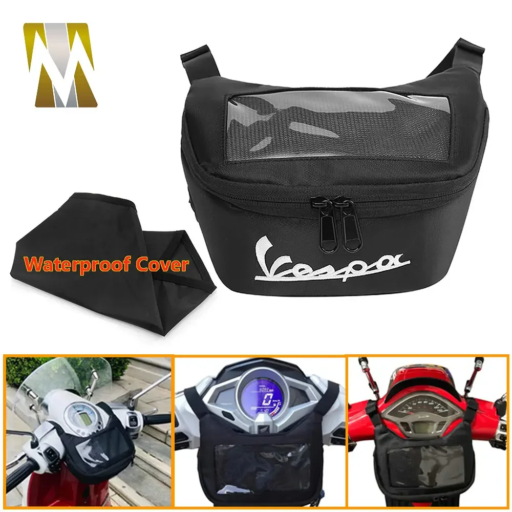 For GTS 300 125 150 250 Spring 150 Motorcycle Front Cloth Bag Storage Waist Bag Multifunction Waterproof Phone Navigation Pocket universal storage bag for piaggio vespa gts 150 125 200 super lx 125fl gts 125ie 300ie super gts 300 motorbike tool glove bag