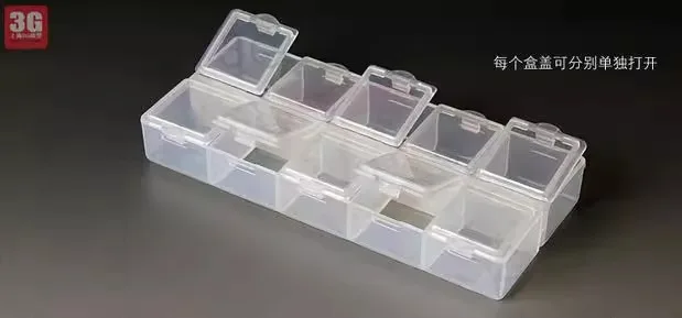 GJ-028 10 Grids Model Tool Parts Box Separate Opening Storage Box Small Accessories Organizer for Model Hobby Tools DIY