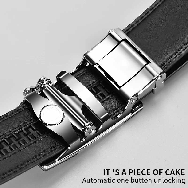 Belts Men's Genuine Luxury Leather Belt For Men Male Strap Male Metal Automatic Buckle