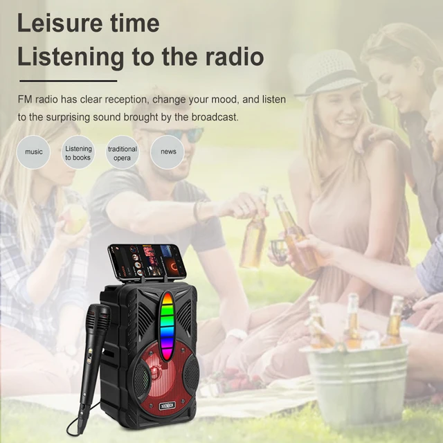 5.0 Bluetooth-Compatible Speaker Subwoofer Sound System IPX5 Waterproof Small Speaker Up To 3H Playtime for Home Outdoor Party 4