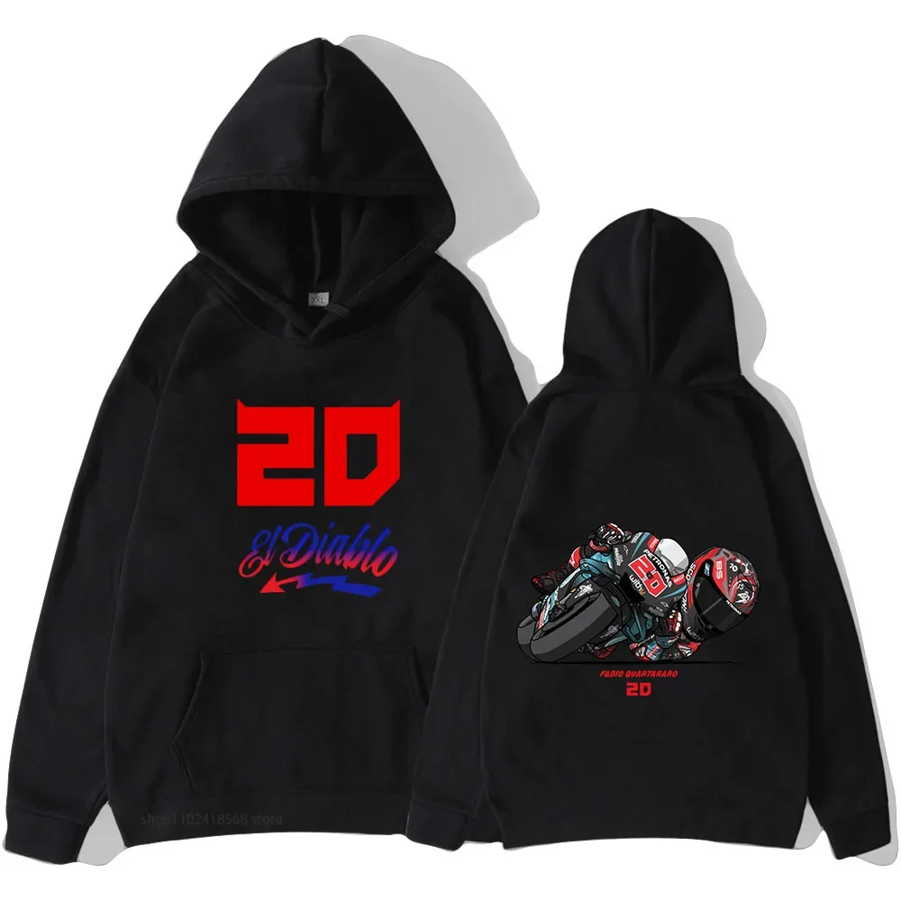 

Moto GP #20 Fabio Quartararo Print Men/Women Cotton Hoodie Casual Oversized Pullover Popular Sweatshirt Fashion Unisex Clothing