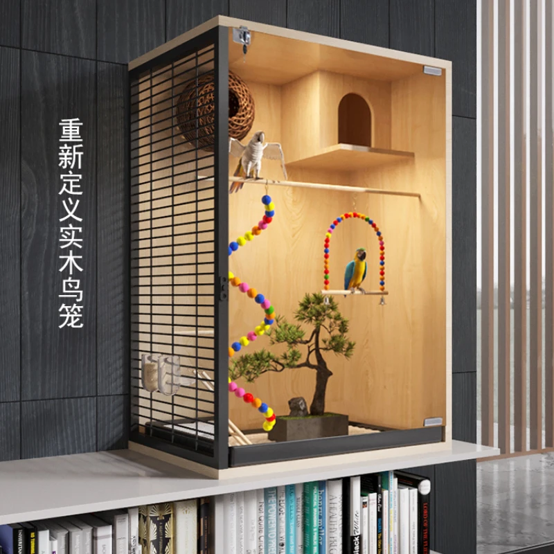 

Попугай Xuanfeng твердая древесина птица клетка