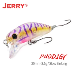 Jerry Prodigy Spinning Slow Sinking Wobblers Crankbait Trout Perch Lures 35mm 3.1g Freshwater Rock Fishing Tackle Equipment