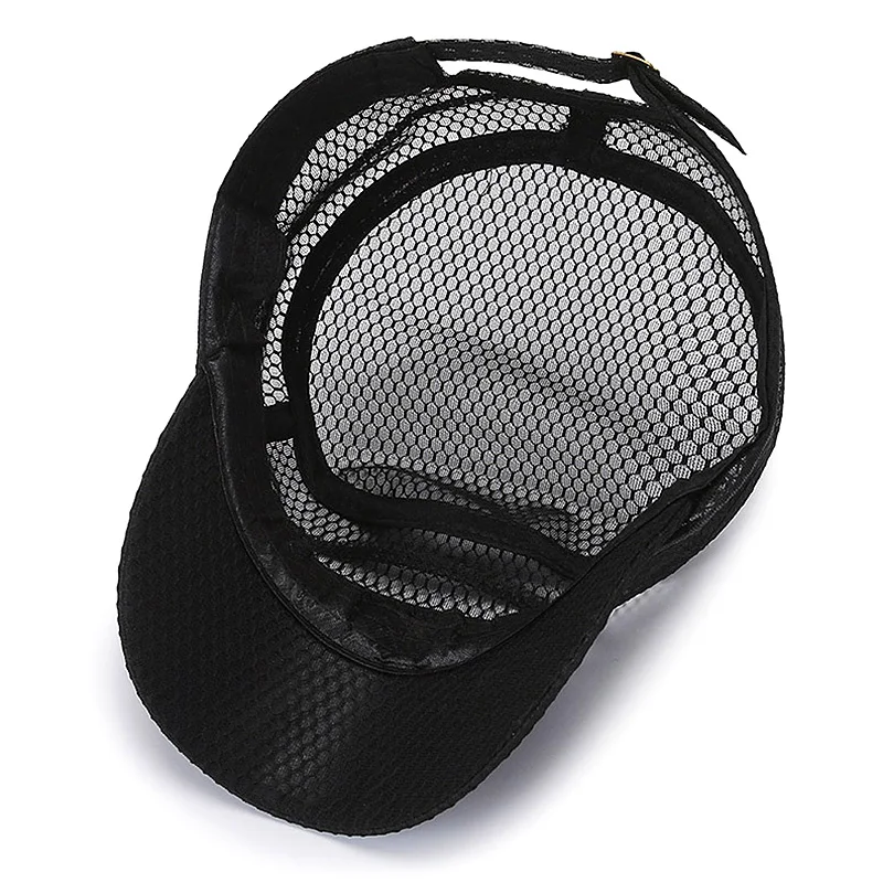 Flat Hats Men Women's Summer Flat Top Baseball Caps Male Outdoor Sun Cap Breathable Mesh Hat Casquette Adjustable sports sun hats