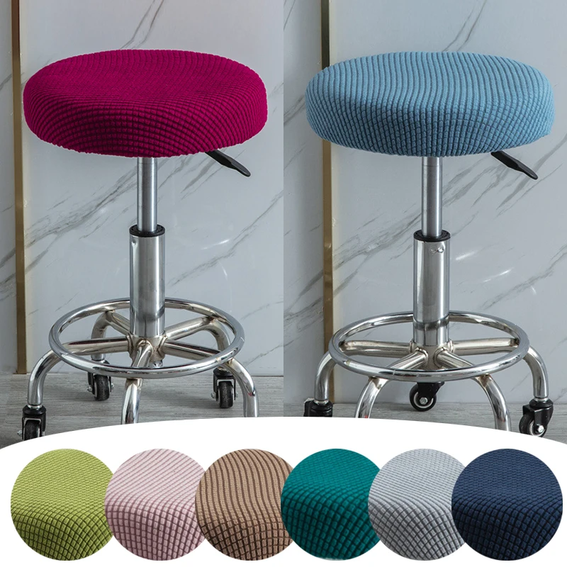 Round Swivel Chair Bar Stool Covers Case Seat Cover Cushions Sleeve Protector