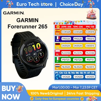 Garmin Forerunner 265 Sports Smartwatch da corsa GPS Touch screen con display AMOLED da 1,3 pollici