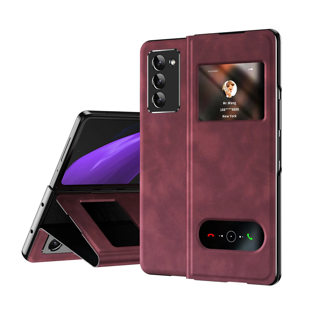 

Samsung Galaxy Z Fold 2 protective cover magnet flip Red