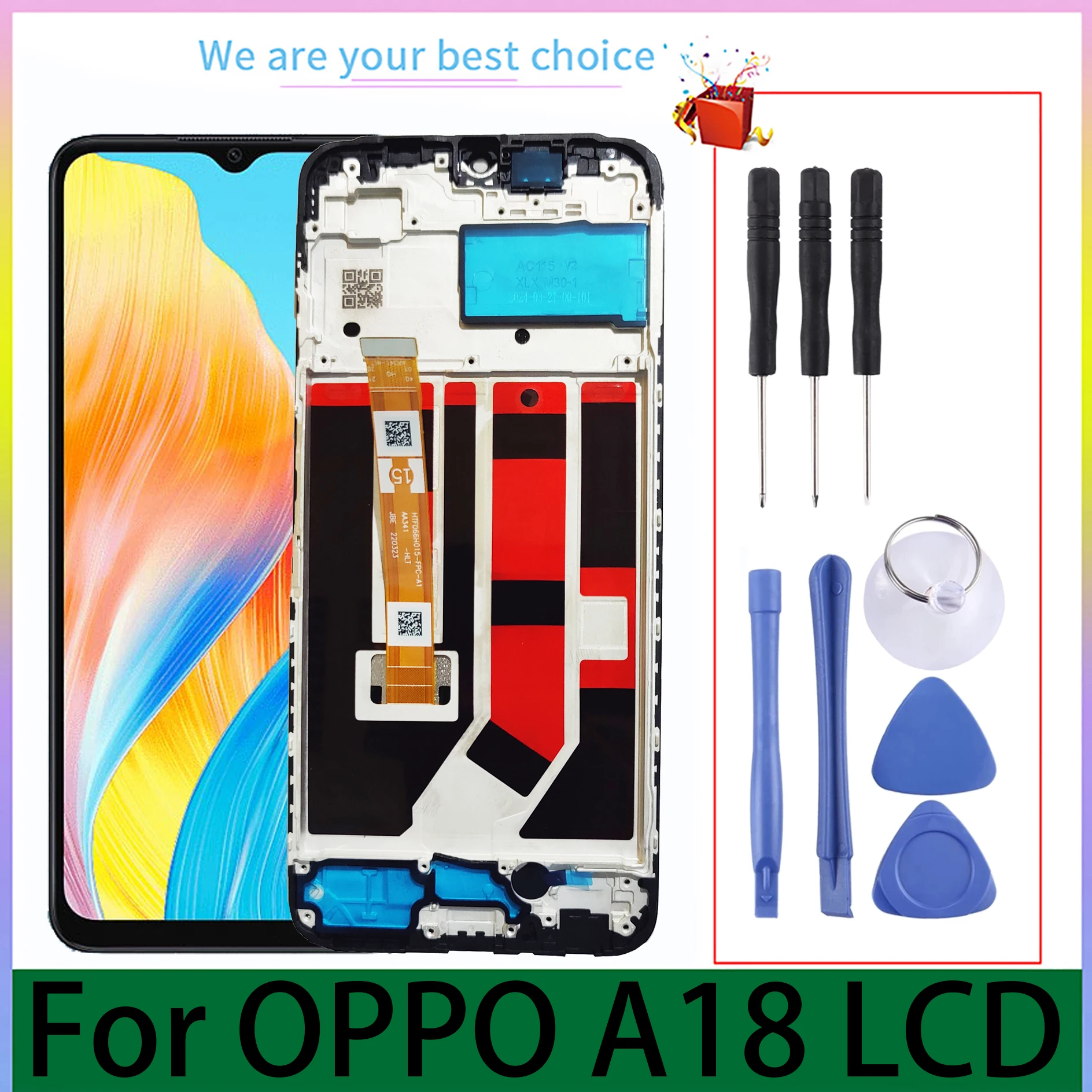 6.56 Original LCD Display with Frame and Touch Screen