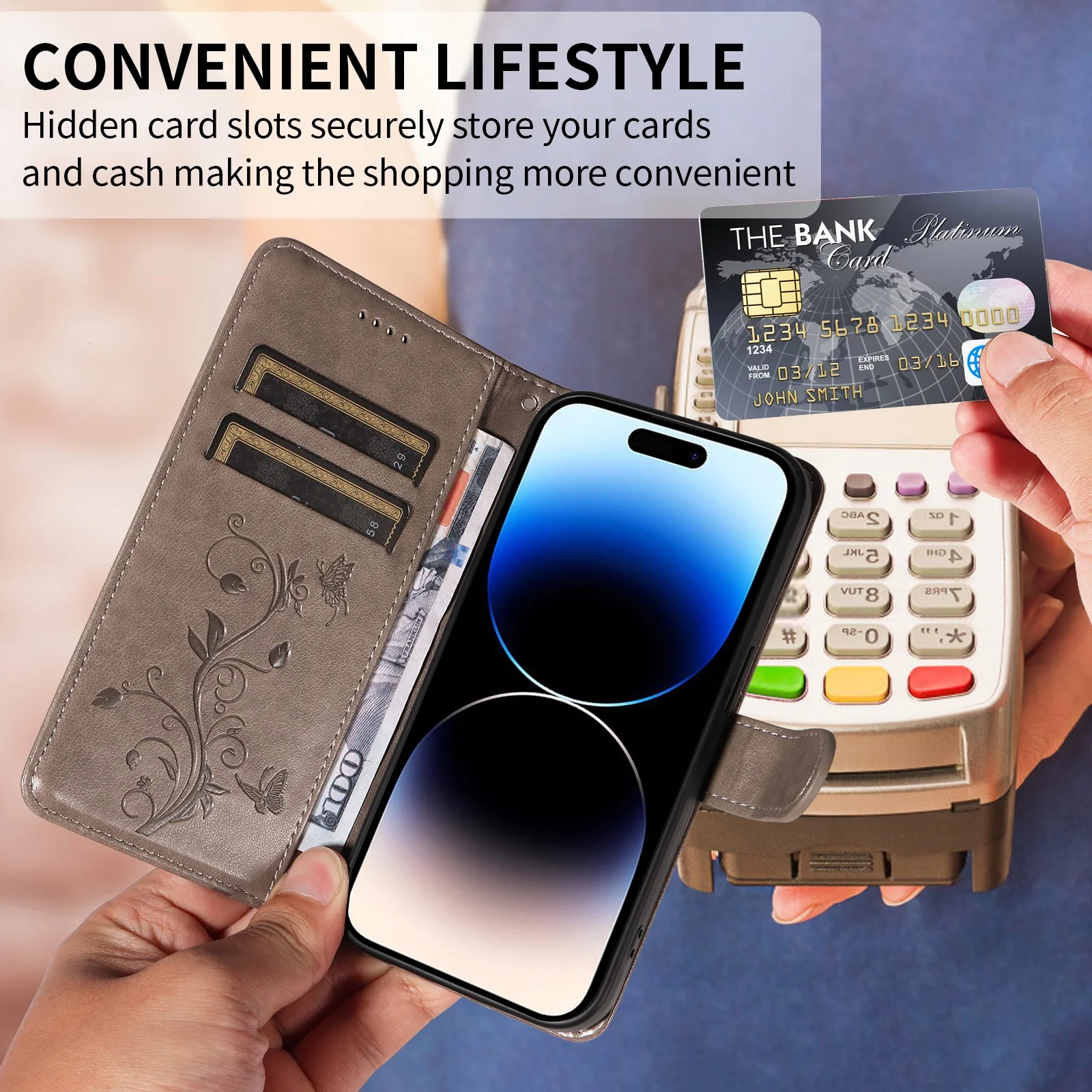 Leather Flip Wallet Book Cover - Enhanced Protective Phone Case