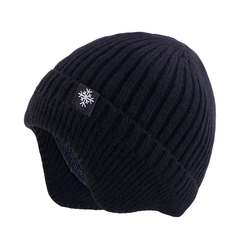 Outdoor Winter Knitted Hat Men Women Plush Warm Ear Cap Earmuff Stylish Soft Casual Ski Hats Cycling Ear Protection Beanies Winter Hat Knitted Hat Fashion Hat