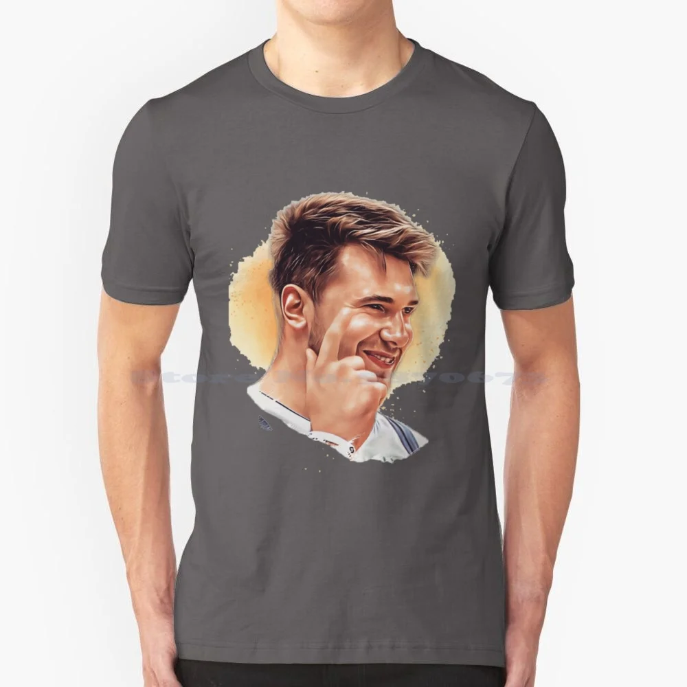 Футболка с изображением Луки и дончича, футболка из 100% хлопка, женская футболка с изображением бала