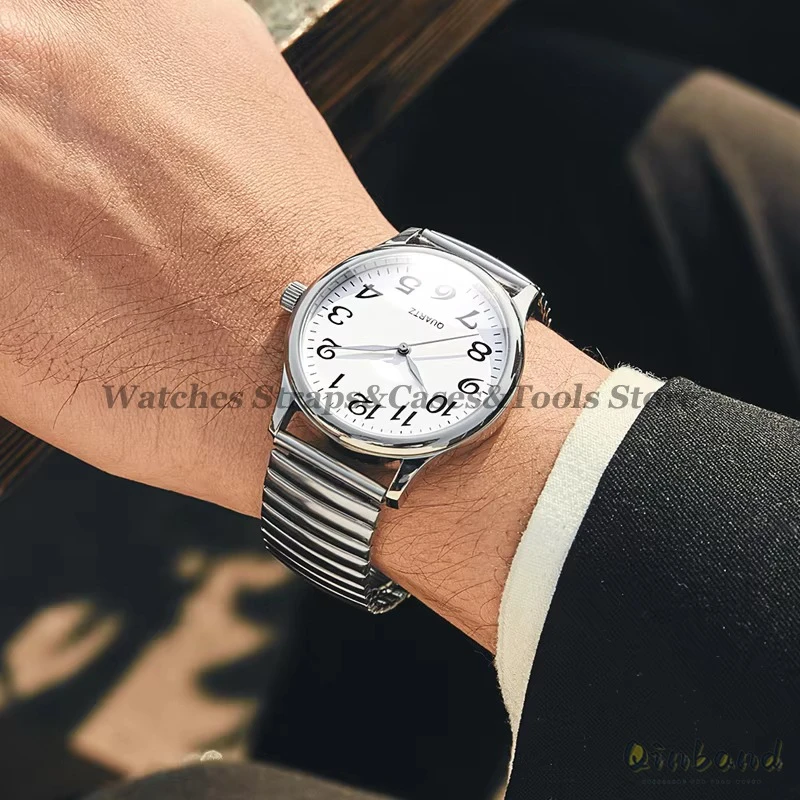 Stainless Steel Stretch Expansion Watch Band - Retractable Metal Elastic Strap Bracelet