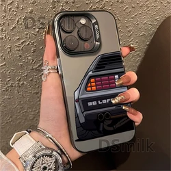 JDM Car Design Laser Hard Phone Case - Durable PC+TPU Protective Back Cover for iPhone 12 Pro (S424P1Gray)