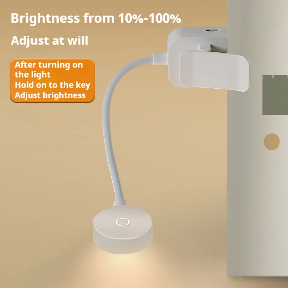 USB Rechargeable Mini Book Light Clip Night Lights LED Stepless Dimming Eye Protection 3 Colors Student Dormitory Bedside Lamp led light,night light,book light,mini night light,mini led light