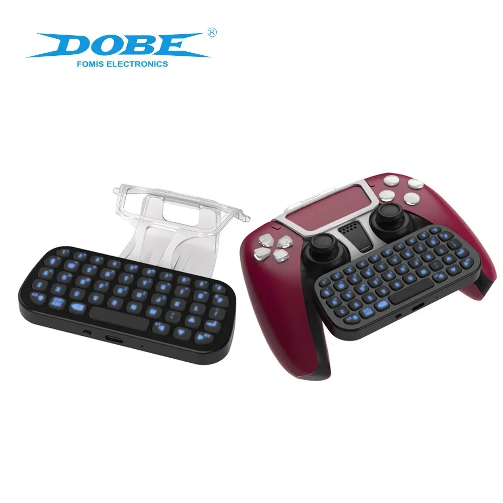 2024 Gaming Wireless 3.0 Keyboard 3.5mm Controller for PS5 PlayStation 5 DualSense Gamepad Mini Keypad Built-in Speaker 3