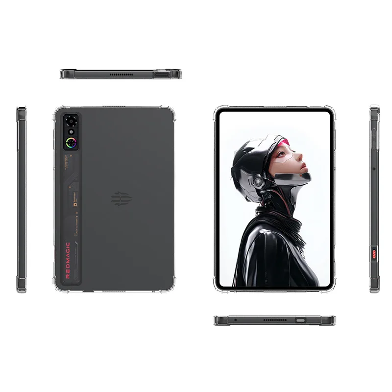 2-IN-1 Clear TPU Shockproof Back Cover Case with Security Hand Strap