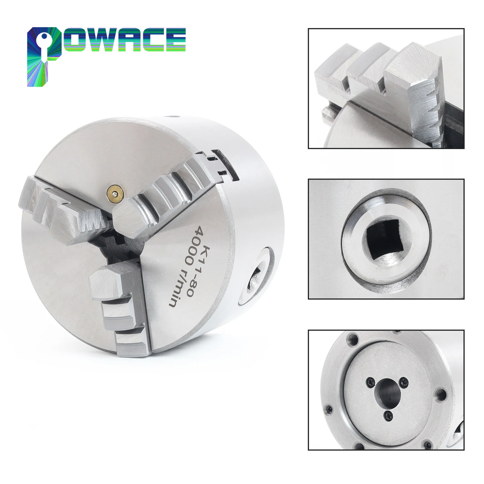 

Self-centering 3 4 Jaws Diameter 80mm 100mm Lathe Chuck Machine Manual Tools K11-100mm K12-100mm