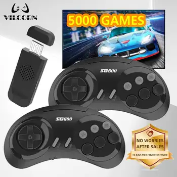 Console di gioco retrò 4K Console wireless 2.4G Controller di 5000 giochi classici integrato Gamepad Video Stick per Sega Mega Drive