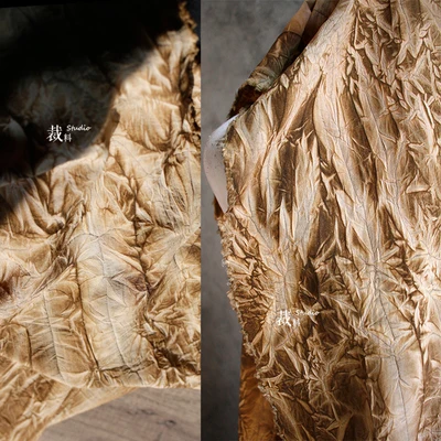 

1 м краска от ржавчины в национальном стиле окрашенная растениями коричневая хлопковая рубашка ткань юбка ручной работы сделай сам одежда дизайнерская ткань для пэчворка