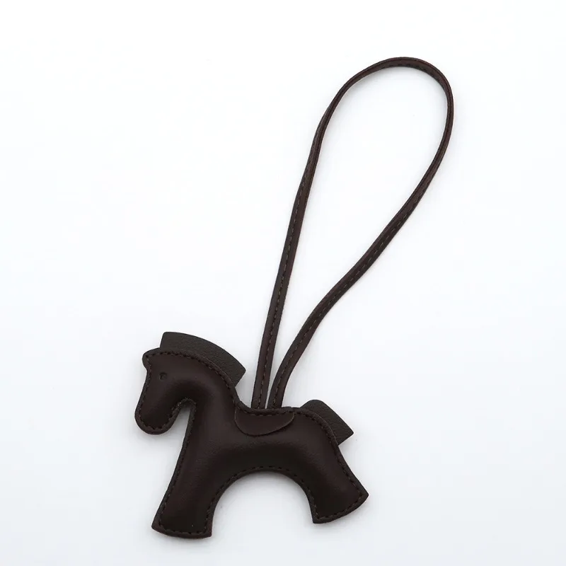 Elegant PU Leather Horse Keychain Accessory