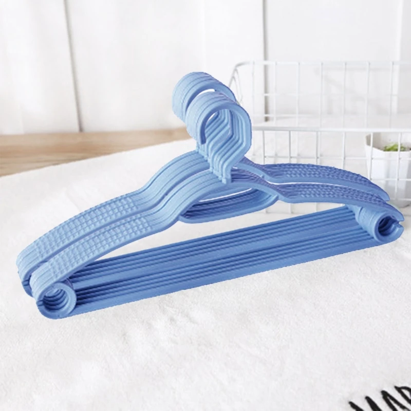 10pcs Non-Slip Durable Clothes Hangers Nordic Color Plastic Seamless for Coat Pants Jackets Space Saving Drop shipping 3