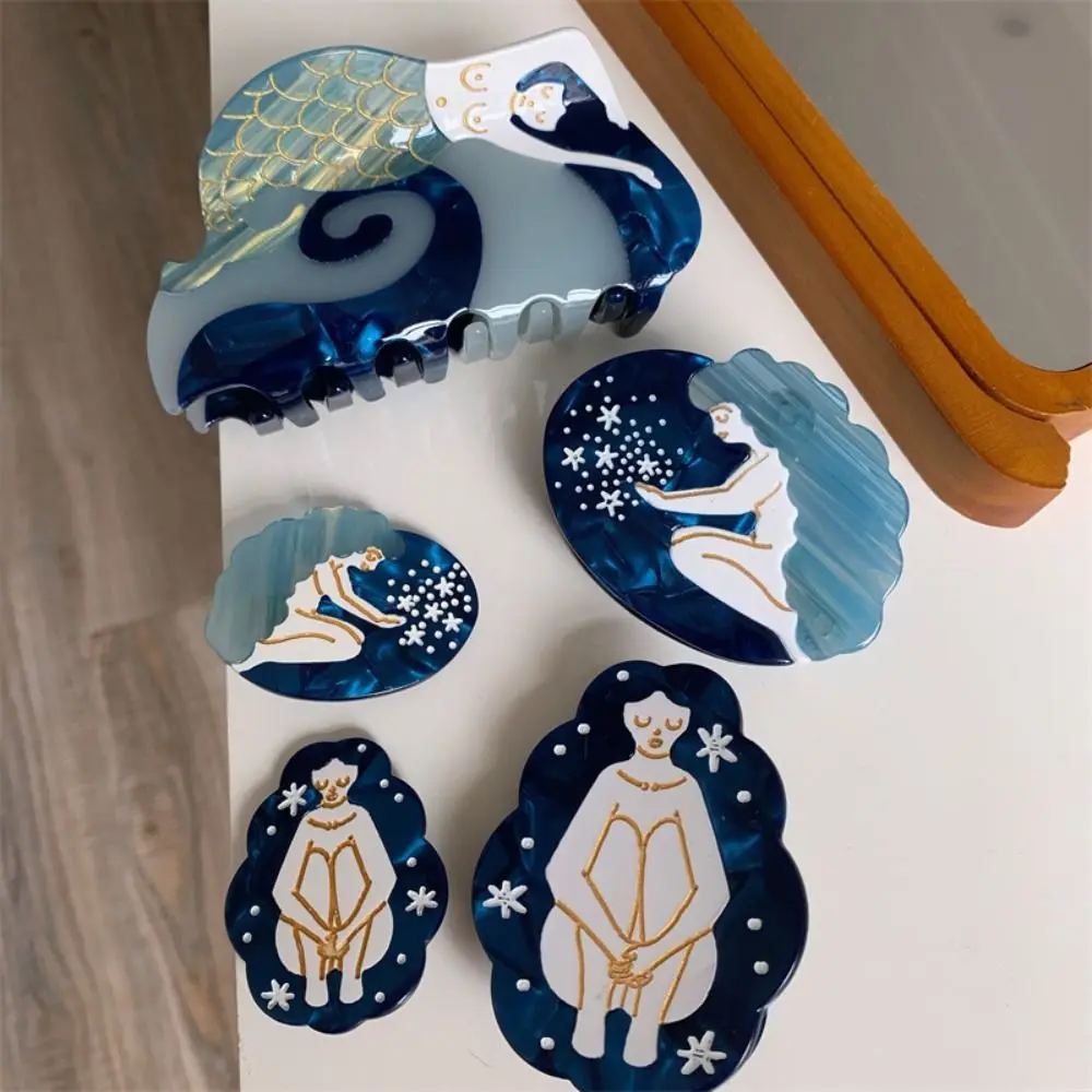 

Цветок Утконос зажим боковой зажим кристалл звезда облако ацетат заколка для волос женские заколки грибы циркон шпильки для волос Ins заколка для волос