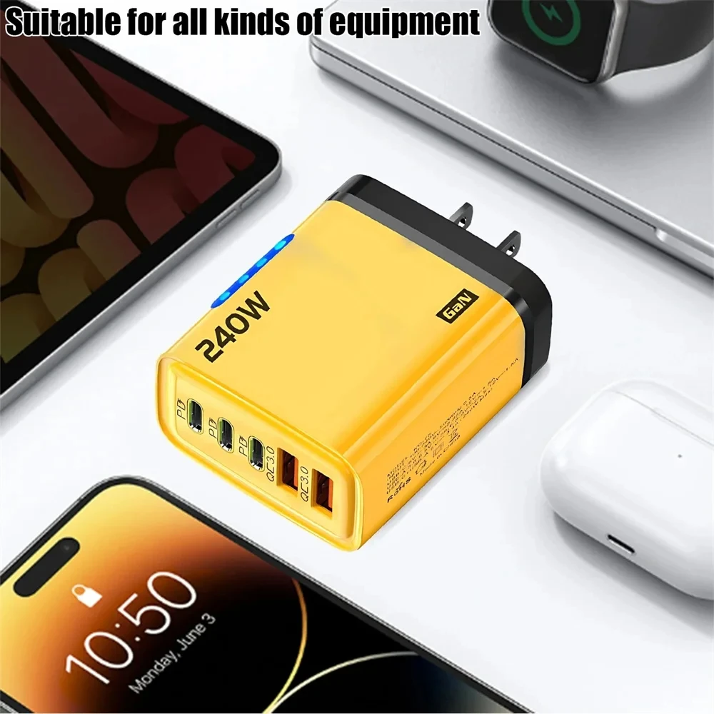 รูปสินค้า เครื่องชาร์จ USB-C 5 พอร์ต ชาร์จเร็ว 5 ช่อง สำหรับมือถือทุกยี่ห้อ