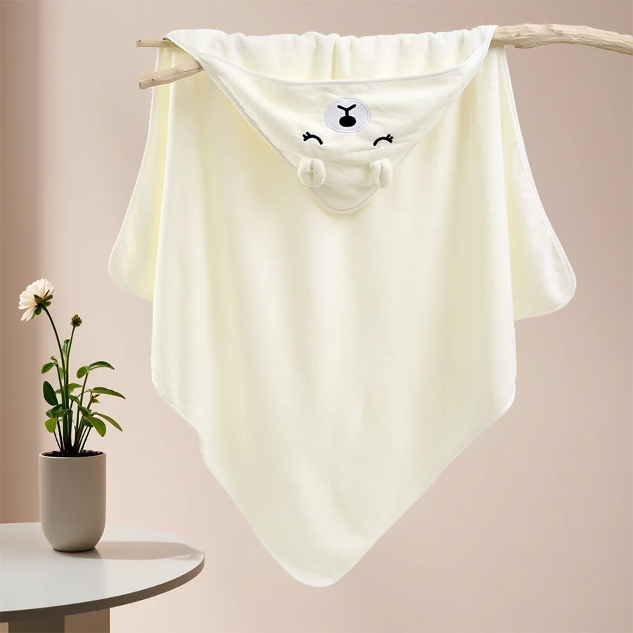 Asciugamano da Bagno per Neonati con Cappuccio a Forma di Animale, Coperta per Bambini, Accessori da Bagno - immagine 2
