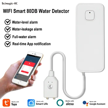 Smart Water Leak Sensor Liquid Leakage Alarm Overflow Level Detector Flood Protection Tuya WiFi SmartLife APP 1