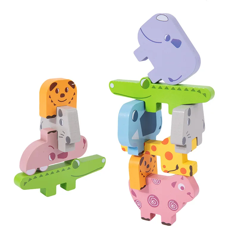 Mini bonecas de madeira gatos boneca desktop equilíbrio empilhamento jogo  brinquedo 12 formas diferentes bloco para pais crianças interação -  AliExpress