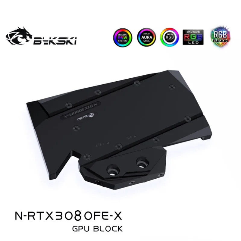 Bykski Water Block Uso Per Nviidia Rtx 3080 / 3080Ti Founder Edition Versione Originale Gpu Card/Blocco Radiatore In Rame Instock