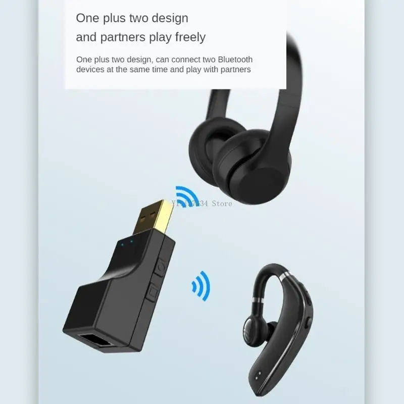 블루투스 5.0 USB 미니 송신기 TV PC 사운드바용 무선 USB SPDIF 어댑터 안정적이고 빠른 간편한 설정