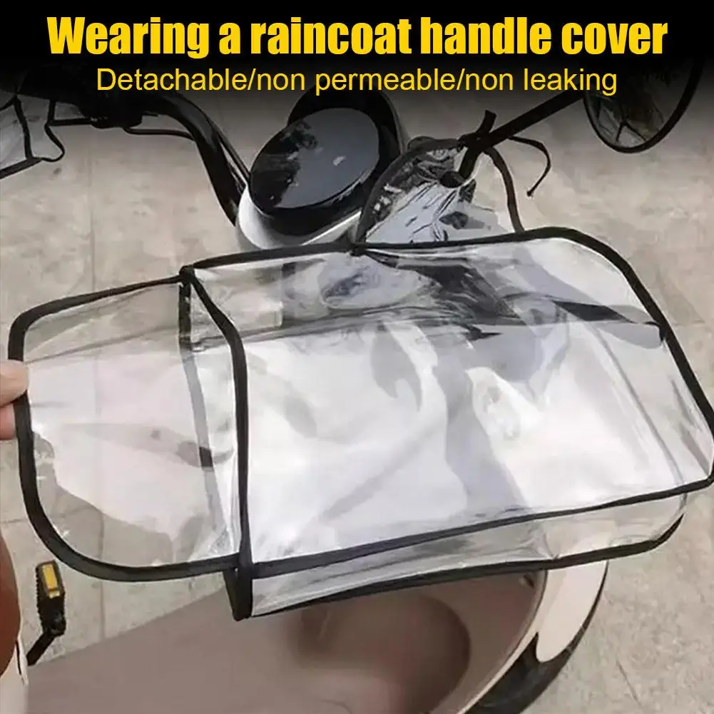 

waterproof Handlebar Mittens motorcycle large rain Transparent Windproof Handlebar riding cover Handle winter Cover Mittens Q2X4