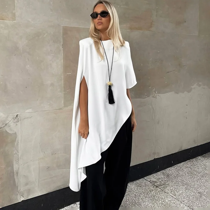 Ticketsx Fashion Satin Long Dress Solid Patchwork Sleeveless Slim Asymmetrical Dress Elegant Commute Streetwear Women's Clothing