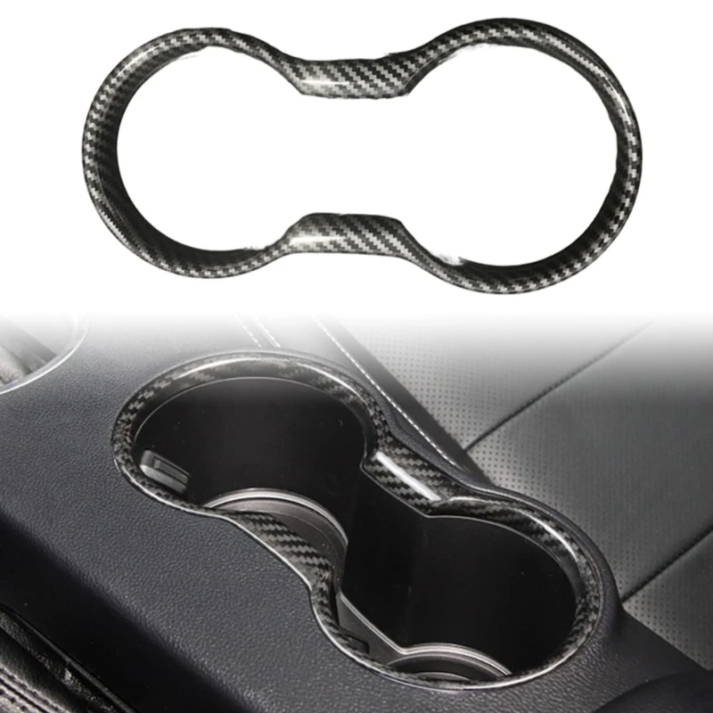 

For MustangGT ABS Carbon Fiber Automobile Front Water Cup Holder Cover Sticker Drop Shipping