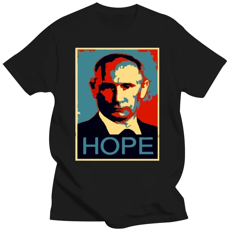 

Футболка Create 2019 с черным узором в виде Путина, футболка с принтом президента 2019, футболка с защитой от морщин, уличный Топ