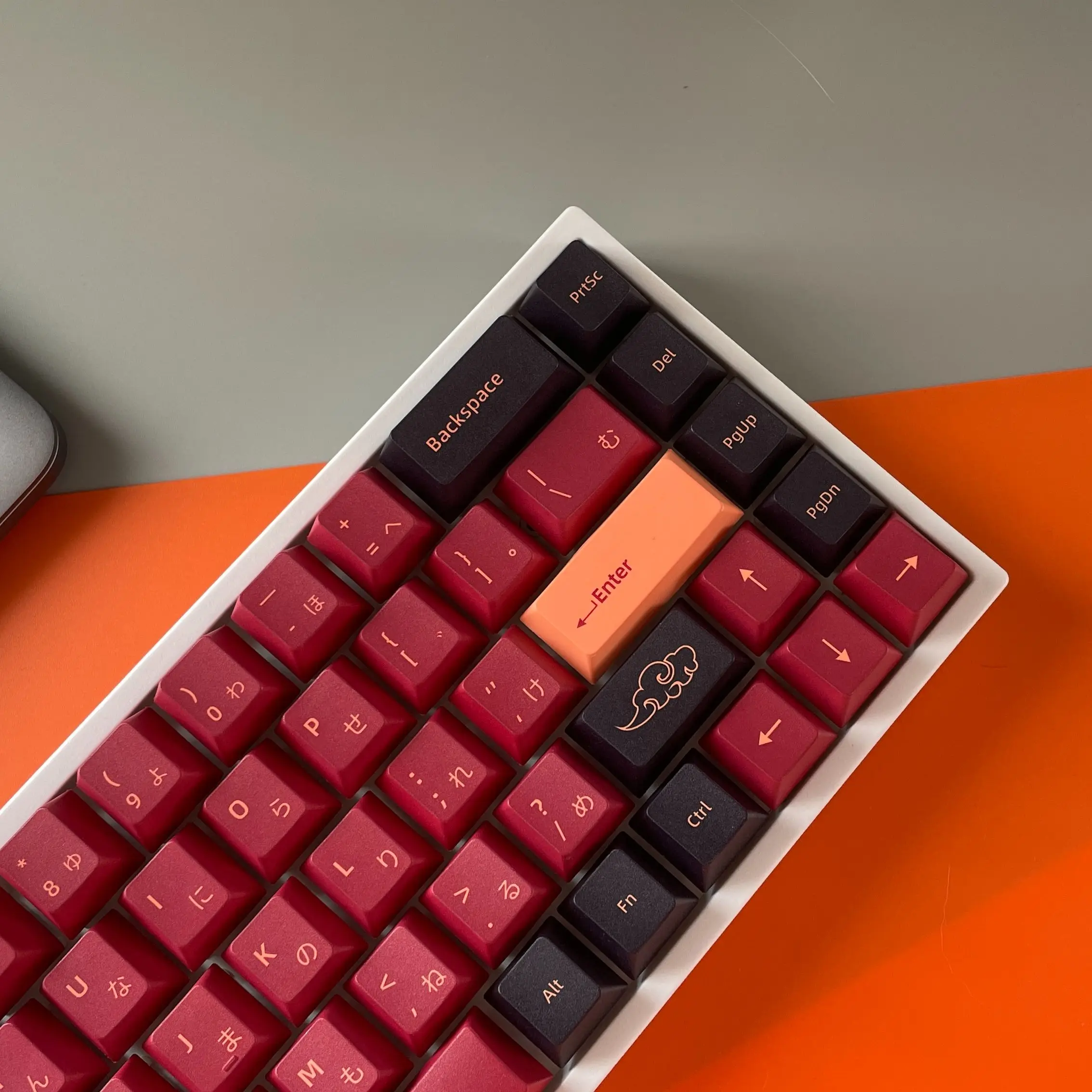 Keycaps Samurai Personalizado Adequado para Abridor de Switch Gmk Teclado Mecânico Corante-sub Vermelho 139 151 Chaves - Imagem 5