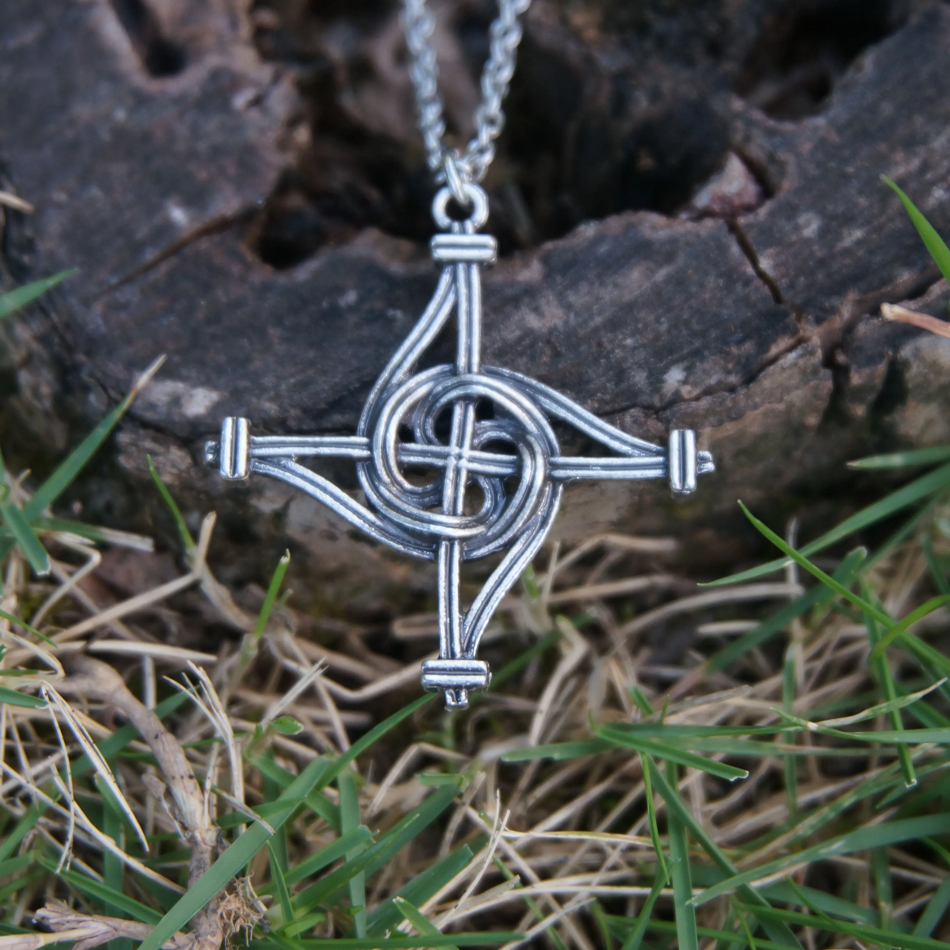 Sterling Silver Saint St Brigid Irish Celtic Cross Pendant Necklace 18in |  eBay