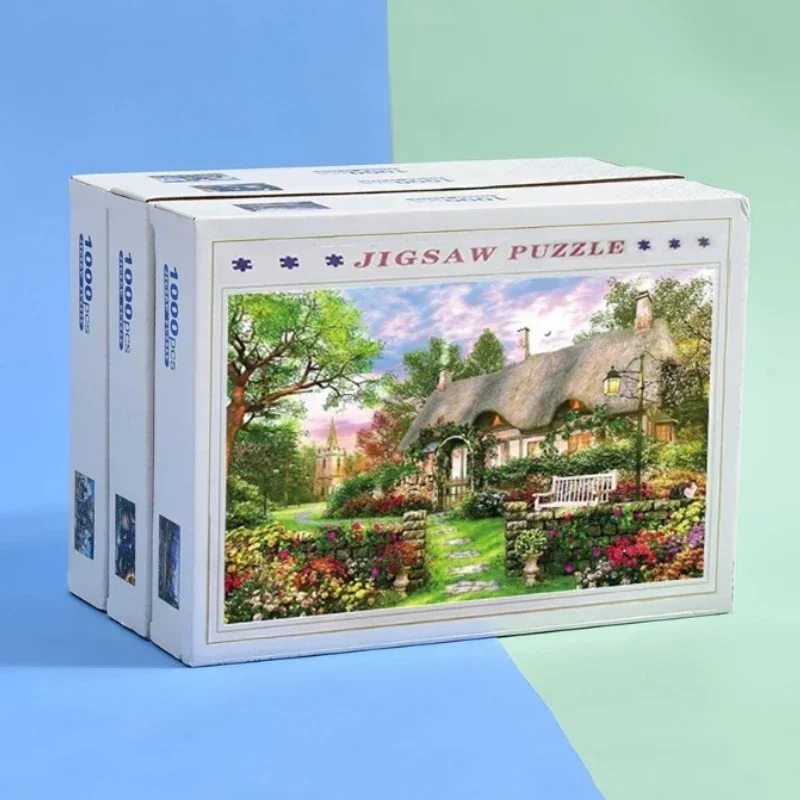 Adult Jigsaw Puzzle 1000 Pieces Puzzle Toys Landscape Animation Paper Decorative Painting Exercise Brain Thinking