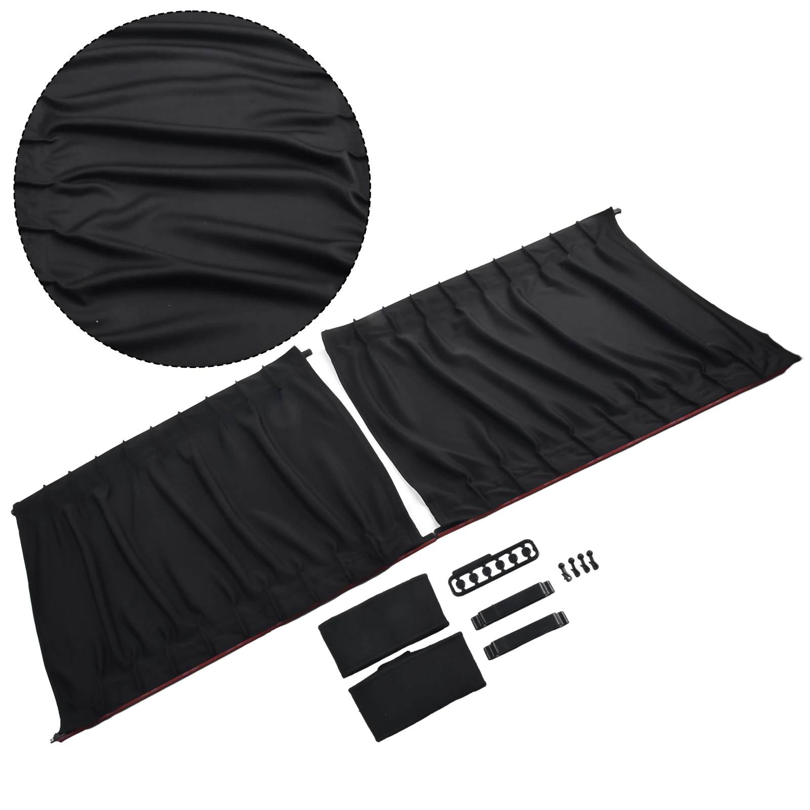 

2Pcs Black Curtains Universal Car Van SUV VIP Casement Curtain Anti-UV Sunshade Visor 50*39cm Windshield Sunshades Exterior Kits