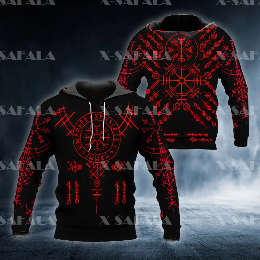 Norse Mythology Viking  Customized 3D Print Hoodies Man Women Harajuku Pullover Sweatshirt Casual Tracksuit Unisex Zipper Jacket